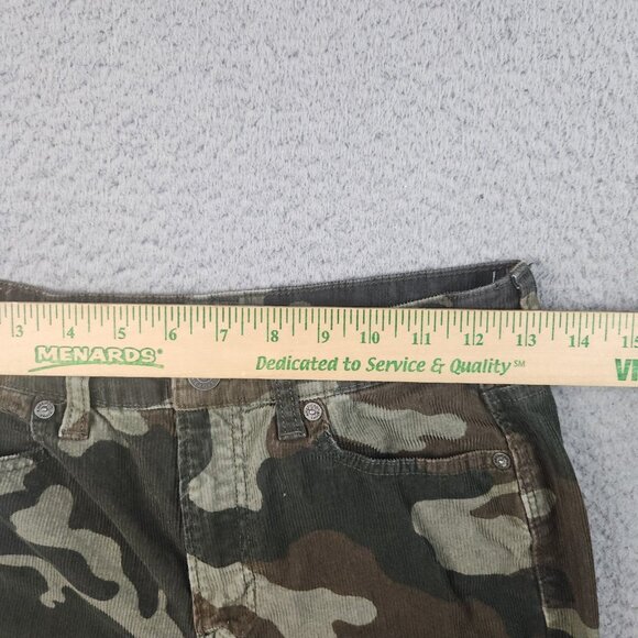 American Eagle Pants Women's 4 Regular Super Stretch Corduroy Camo Straight Leg - Picture 3 of 12